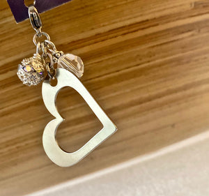 Large Heart Jewelry  -  Attachable Charm Pendant