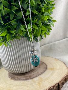 Turquoise Oval -  Attachable Charm Pendant
